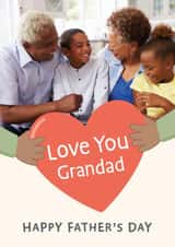 Personalised Father's Day Photo Card created by Macie Dot Doodles - Heartfelt Father's Day Card - Love You Grandad - Black