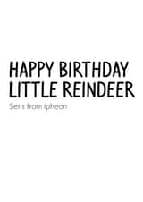 Funny Little Reindeer birthday card created by SMILE CHEESE