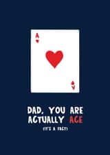 Cute Father's Day Card - Ace of Hearts created by Lucy Maggie Designs