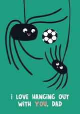Cute Father's Day Card - Spiders - Hanging Out created by Lucy Maggie Designs