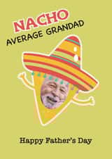Personalised Father's Day Photo Card created by Choo Choo  - Funny Fathers Day Photo Card - For Grandad - Nacho Pun