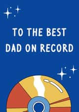 Fun Father's Day Card - Best Dad On Record - Music Loving Dad created by The Broad Lane Print