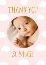 Personalised Thank You Photo Card created by The Pattern Press - Cute Thank You Photo Card - Baby Girl