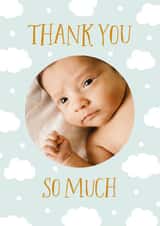 Personalised Thank You Photo Card created by The Pattern Press - Cute Thank You Photo Card - Baby Boy