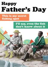 Funny Father's Day Fishing Card - Secret Fishing Spot created by Quitting Hollywood