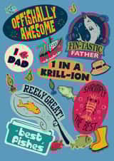 Cute Father's Day Fishing funny card - all Sporting Fishing punnys for Dad created by Quitting Hollywood