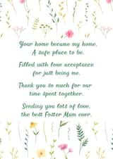 Heartfelt thank you card for a special Foster Mum created by Becky Grainger