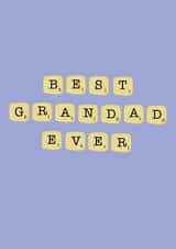 Best Grandad Ever - Scrabble Themed Grandad Birthday Card created by @Laura Lonsdale Designs