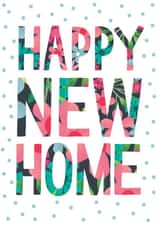 Pretty New Home Card - Floral Typography created by The Boy and the Bear