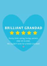 Cute Father's Day Card - Five Star Grandad created by Macie Dot Doodles