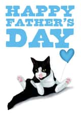 Fun Father's Day Card - Tuxedo Cat - From The Cat created by badgerbee design