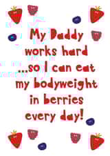 Daddy Birthday Card - From Toddlers - Funny Berry Card - Cute Father's Day Card created by Heather Alstead Design LTD