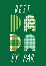 Golf Themed Father's Day Card for a Golf Loving Papa - Golf Fashion - By Par created by letterfix