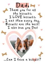 Personalised Father's Day Photo Card created by Heather Alstead Design LTD - Cute Fathers Day Photo Card - From The Dog