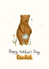 Cute Father's Day Card for Grandad - Bear Gardening - Happy Father's Day created by Abbie Imagine