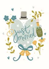 Pretty Congratulations Wedding Card - Just Married - Mr & Mr created by Abbie Imagine