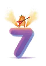 Cute Age 7 Rock Star Hamster Birthday Card created by Jade Fisher