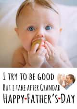Personalised Father's Day Photo Card created by Kerrylovescards - Cute Fathers Day Photo Card - For Grandad