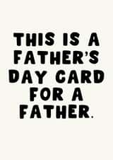 Funny Card For Your Dad On Farther's Day - This Is A Card created by Pink Peach Cards
