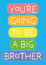 Cute Pregnancy Announcement Card For Sibling - New Big Brother created by size3art