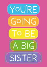 Cute Pregnancy Announcement Card - New Big Sister created by size3art