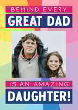 Personalised Father's Day Photo Card created by The Cake Thief - Funny Banter Personalised Father's Day Photo Card From Daughter