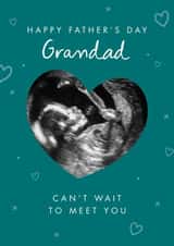 Personalised Father's Day Photo Card created by The Cake Thief - Cute Ultrasound Father's Day Photo Card For Grandad From The Bump