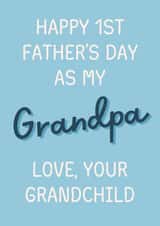 Cute Father's Day Card - For Grandpa - 1st Father's Day created by Sundiva Designs