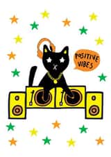 Fun Friendship Card - DJ Cat created by Earlybird