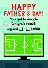 Fun Father's Day Card - England Euros - Who Wins created by Paper Plane