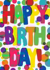 Classic Birthday Card - Rainbow Confetti created by Woah there Pickle