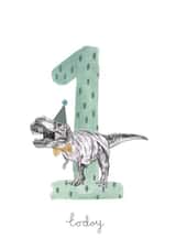 Cute Birthday Card - 1st - Dinosaur - T-Rex created by Halle-lula P