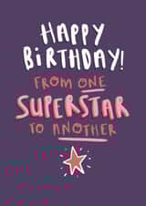 Fun Birthday Card - For Her - Superstar created by Pink wink