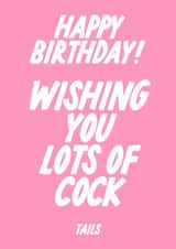 Rude Birthday Card - For Her - Wishing You Cocktails created by The Marmalade Cat