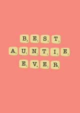Fun Birthday Card - For Auntie - Scrabble created by @Laura Lonsdale Designs
