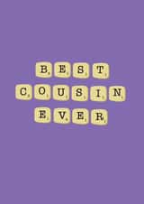 Fun Birthday Card - For Cousin - Scrabble created by @Laura Lonsdale Designs