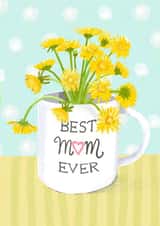 Sweet Mother's day card - dandelions - mug created by Nestbox Studio