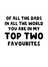 Funny Fathers Day Card - Two Dads - LGBTQ+ - Favourite Dads in the World created by The Blunt Badger