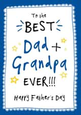Classic Father's Day Card - Best Dad + Grandpa created by Bow & Bell