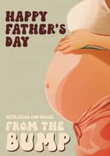 Heartfelt Father's Day Card - From The Bump - Cute Retro Baby Bump created by Foggish