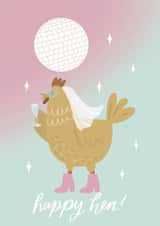 Funny Hen Party Card - For Bride to Be - Happy Hen! created by Ellice Owens Designs