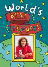 Personalised Thank You Photo Card created by Josie Gledhill - Cute Thank You Photo Card - For The Worlds Best Teacher