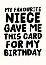 Fun Birthday Card - For Aunt or Uncle - From Favourite Niece created by Studio Doodles