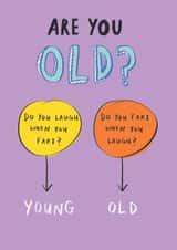 Funny Birthday Card - Fart Joke - Old Age created by Paperlink and Meraki Greeting Cards