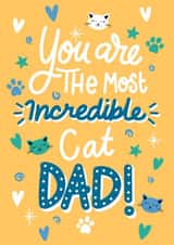 Classic Fathers Day Card - From The Cat - Incredible Cat Dad created by Kamiya Chirodian