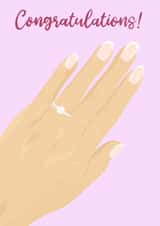 Engagement Card for Her - Congratulations! created by Phoebe Hope Designs