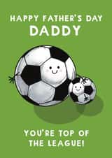 Cute Father’s Day Card - Football - Top Of The League created by Giddy Kipper