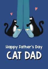 Cute Father’s Day Card - Black And White Cat - From The Cat created by Giddy Kipper
