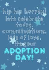 Cute celebration card for a special adoption celebration day created by Becky Grainger