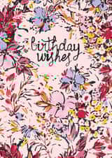 Pretty Birthday Card - For Her - Sketchy Painterly Flowers created by Rebecca Prinn